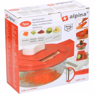 Alpina monitoimiraastin säiliöllä ja kuorimaveitsellä