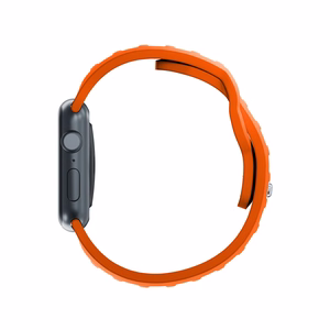 3mk-silikoniranneke Apple Watchille, 38/40/41/42 mm, oranssi, pieni koko