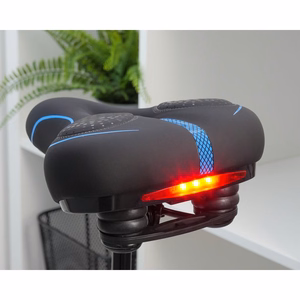 Polkupyörän satula sisäänrakennetulla LED-valolla FSBSD-232-1 musta
