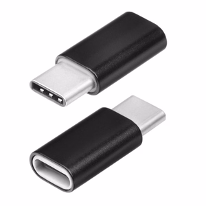 Sovitin Micro USB (naaras) - Type C (uros) musta