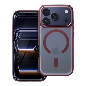 Suojakuori iPhone 17 PRO:lle Full Matte Mag Cover yhteensopiva MagSafe punainen