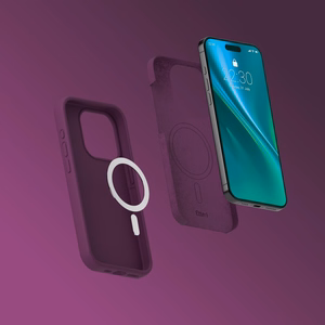 Etteri Silicone Mag -suojakuori iPhone 15 6,1 tuumaa -malleille, tumma kirsikanpunainen
