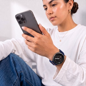 Tech-Protect Nylon Clasp -ranneke mallille Samsung Galaxy Watch 40/44/46 mm – tummansininen