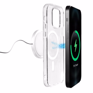 Puro Lite Mag MagSafe Silikoninen Suojakuori iPhone 14 Prolle - läpinäkyvä
