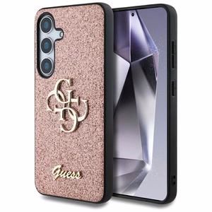 GUESS Suojakuori Samsung S25:lle GUHCS25SHG4SGP (Fixed Glitter Big 4G) Vaaleanpunainen