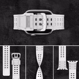Triple Protection Hihna Apple Watch 38 / 40 / 41 mm ranneke - läpinäkyvä