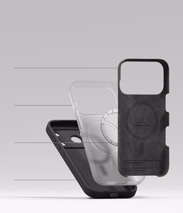 Ringke MagSafe -silikonisuojakuori laitteelle iPhone 18 Pro – musta