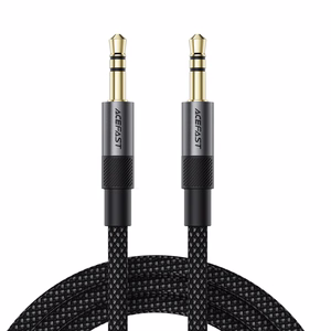Acefast J10 AUX kaapeli mini jack 3.5mm 1m - musta