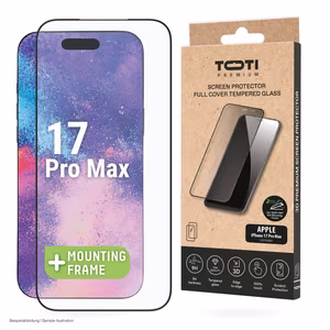 PREMIUM-luokan karkaistu 3D-näytönsuojalasi, koko näytön peittävä, Apple iPhone 17 Pro Max -mallille