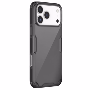 Nillkin Nature TPU Pro Suojakuori iPhone 17 Pro Max:lle - Puoliläpinäkyvä musta