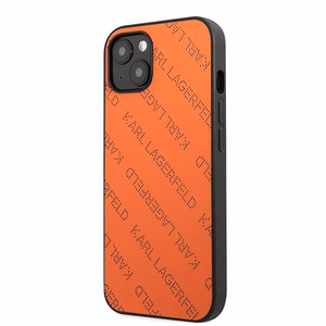 Karl Lagerfeld Perforated Allover Suojakuori iPhone 13 / 14 / 15 6.1" - Oranssi