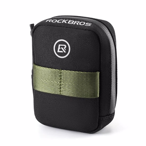 Rockbros mini satulalaukku CO2-patruunan pitimellä - musta/vihreä
