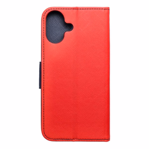 Läppäsuojakuori iPhone 16 PLUS Fancy Book punainen / laivastonsininen