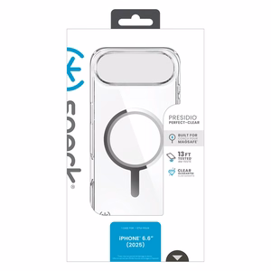 Speck Presidio Perfect-Clear MagSafe suojakuori iPhone Air -laitteelle, Clear / Silver -värinen