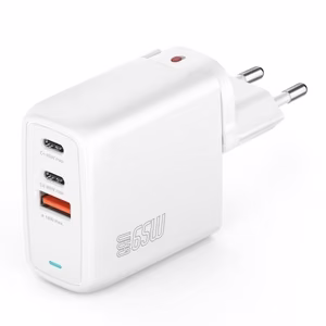 GaN Flex 65W laturi 2 USB-C+1 USB-A valkoinen