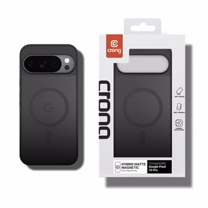 Crong Hybrid Matte Magnetic MagSafe suojakuori Google Pixel 10 Pro XL -laitteelle, musta