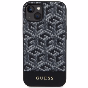 Guess GUHMP14SHGCFSEK iPhone 14 6.1 musta/musta suojakuori GCube Stripes MagSafe