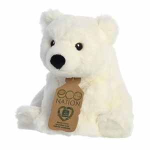 Eco Nation ympäristöystävällinen istuva jääkarhupehmolelu, 19 cm