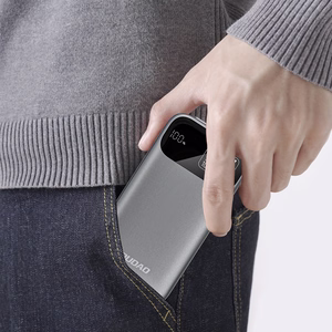 Dudao K31 10000 mAh 22.5W PD Powerbank sisäänrakennetulla kaapelilla - harmaa
