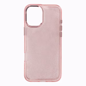 Glitter Suojakuori iPhone 16:lle - Vaaleanpunainen glitterilla