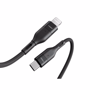 Kaapeli Type C - Lightning VEGER PD 3A 27W CL01 1,2 m musta
