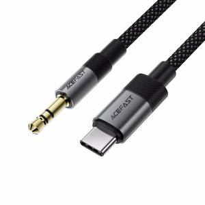 Acefast J11 USB-C 3.5mm mini jack kaapeli 1m - musta