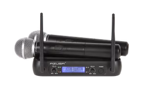 WR-358LD 2-kanavainen langaton VHF-mikrofonisarja, 2 käsimikrofonia