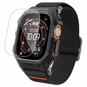 Spigen Lite Fit Pro -ranneke ja panssarilasinen näytönsuoja Apple Watch Ultra 49 mm -mallille, mustat