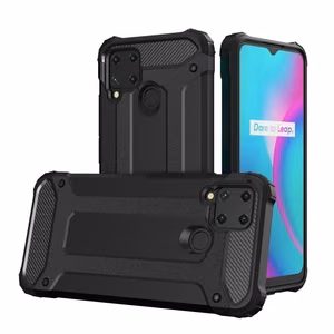 Hybrid Armor suojakuori Realme 10 5G / Realme 9i 5G:lle panssaroitu hybridikuori musta