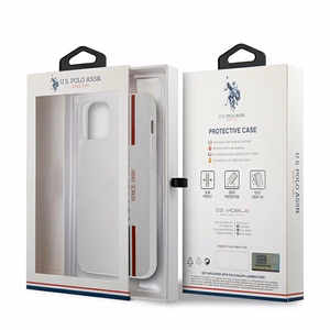 US Polo USHCP12LPCUSSWH Tricolor Collection suojakuori laitteelle iPhone 12 Pro Max 6.7", valkoinen