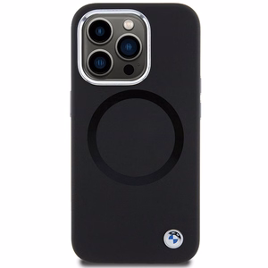 BMW Signature Liquid Silikoninen MagSafe Suojakuori iPhone 15 Pro:lle - musta