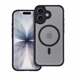 Suojakuori iPhone 17:lle Full Matte Mag Cover yhteensopiva MagSafe musta