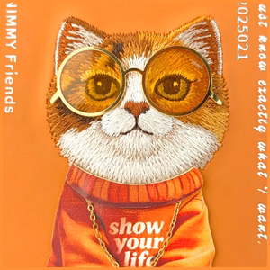 Nimmy Glasses Cool Cat Suojakuori iPhone 17 Prolle - Oranssi