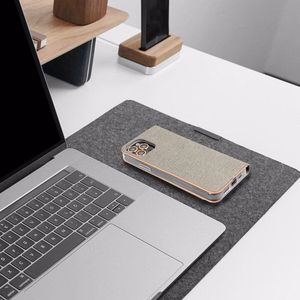 Luna Book Gold läppäsuojakuori Samsung A37 5G:lle - hopeinen