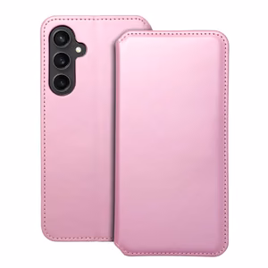 Flip-suojakuori Samsung S23 FE:lle Dual Pocket Book vaaleanpunainen