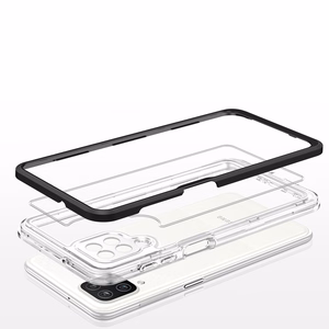 Kirkas 3in1 Kotelo Samsung Galaxy A22 4G Frame Gel Cover Musta