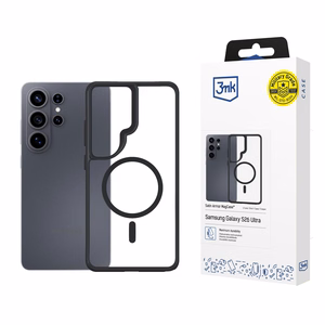 3mk Satin Armor MagCase Samsung Galaxy S26 Ultralle - Läpinäkyvä Musta