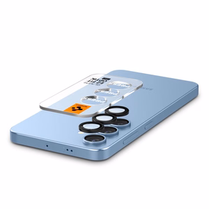 Spigen Optik Pro Glas.Tr Ez Fit kameransuoja 2 kpl Samsung Galaxy S25 -puhelimelle musta