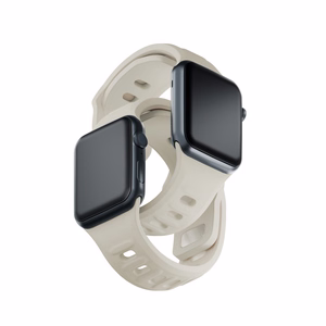 3mk-silikoniranneke Apple Watchille, 38/40/41/42 mm, Nude, pieni koko