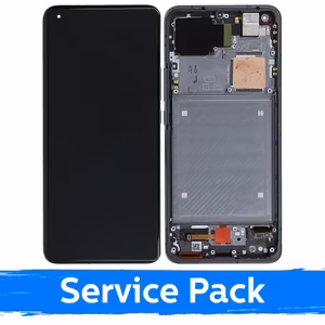 LCD-näyttö yhteensopiva Xiaomi Mi 11 Ultra kehyksellä / Ceramic Black / (Service Pack)