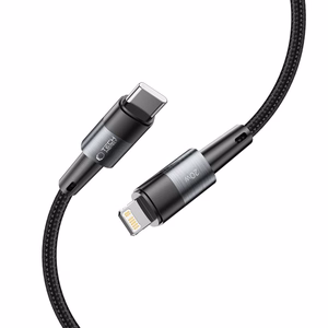 Tech-Protect UltraBoost Lightning / USB-C PD 20W 3A 2m kaapeli - harmaa