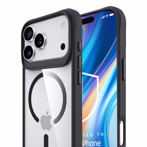 3mk Satin Armor MagCase iPhone 17 Pro Max:lle - läpinäkyvä musta