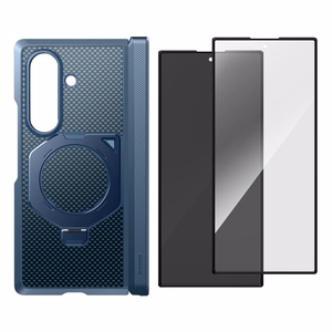 Supcase UB Aero MagSafe 2-osainen suojakuori- ja tietosuojanäytönsuojapakkaus Samsung Galaxy Z Fold 8 Ultra -puhelimelle – tummansininen