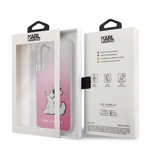 Karl Lagerfeld Choupette Syö tapauksessa Samsung Galaxy S22+ - vaaleanpunainen