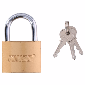 Kinzo 50 mm brass padlock with 3 keys