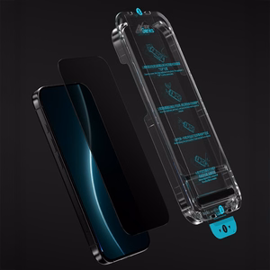 Benks Karkaistu lasi Glass Warrior Privacy iPhone 17/16 Pro:lle musta
