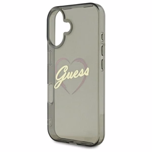 Guess IML Heart Suojakuori iPhone 16:lle - musta