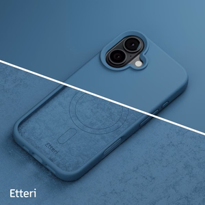Etteri Silicone Mag case for iPhone 16 6,1" dark blue