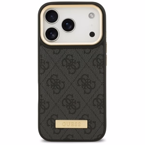Guess 4G Logo Plate MagSafe suojakuori iPhone 17 Pro - musta