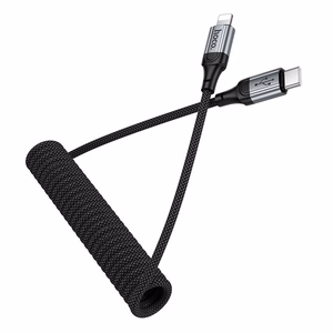 Hoco X121 kaapeli USB C - Lightning PD 2,4A 1,5 m musta